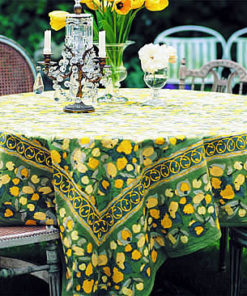 Nappe "Fruits jaune vert"