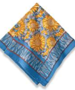 Serviette "Tournesol bleu jaune"