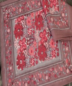 Serviette "Joyau de fleurs rouge"