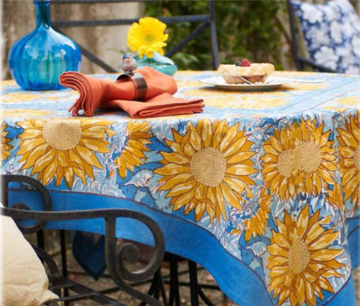 Nappe "Tournesol bleu jaune"