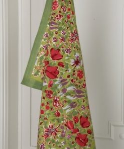 Torchon "Jardin rouge vert"
