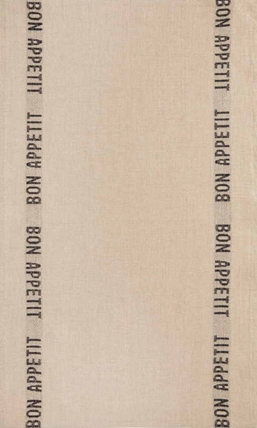 Tea towel "Bon Appétit noir"